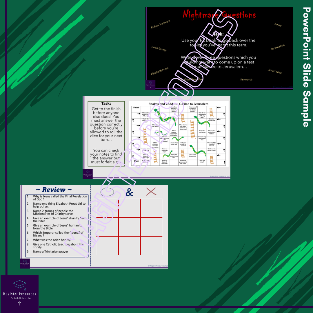 Revision: Galilee to Jerusalem